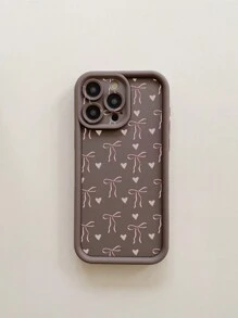 1 carcasă de telefon cu design în formă de inimă, rezistentă la șocuri, culoare maro cafea, pentru cameră, compatibilă cu 11 Pro Max/12 Pro Max/13 Pro Max/14 Pro Max/15 Pro Max/16 Plus/16 Pro Max, Galaxy A55/A15/S24 Ultra, Redmi, OPPO/Realme, VIVO, Infinix, Honor, OnePlus, impermeabilă, anti-cădere, rezistentă la zgârieturi