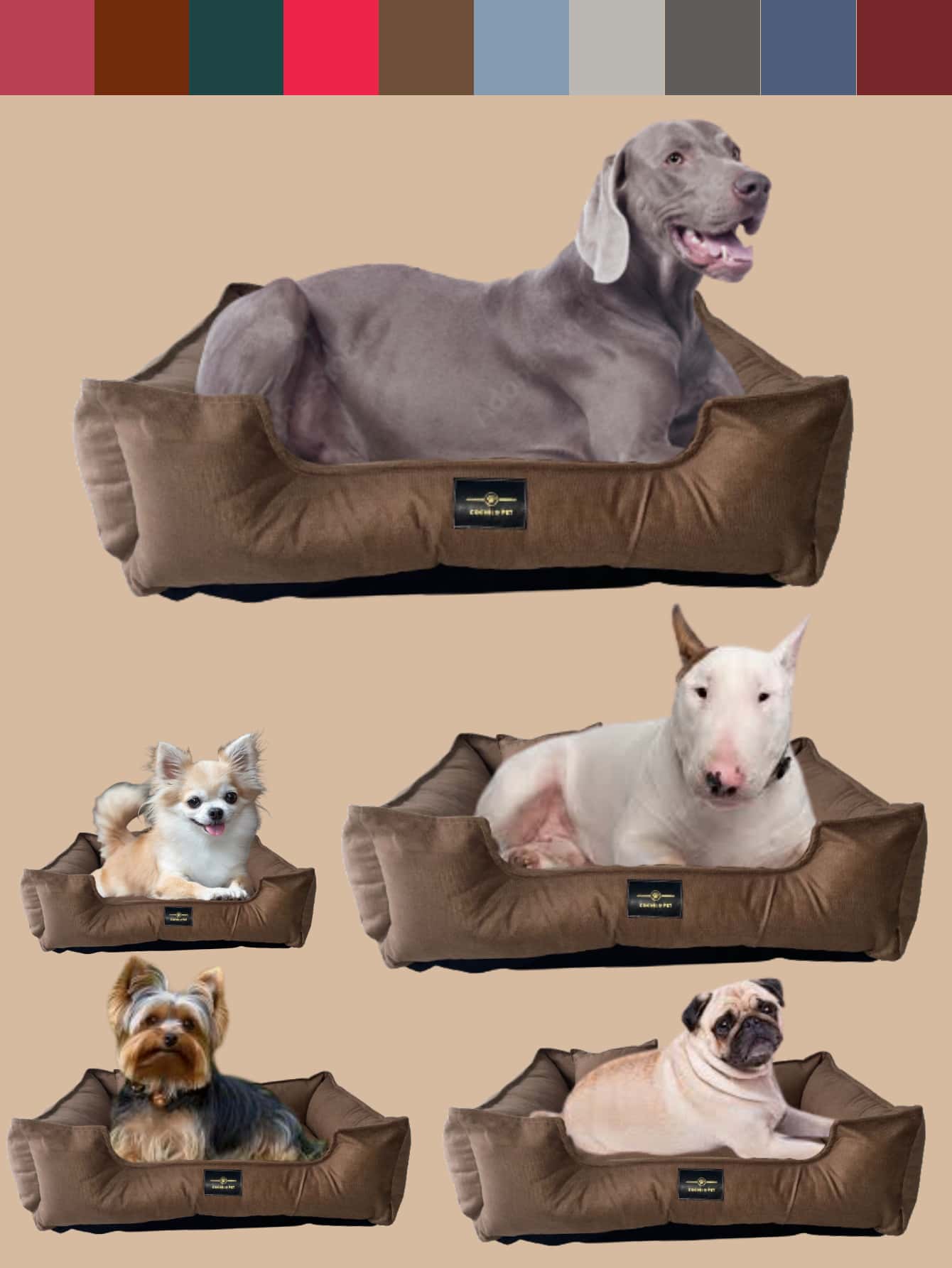 Pet Bed XG 95 Cm X 75 Cm Waterproof Bottom For Large Breeds Velvet Rectangular Dog Bed Size GG 85 Cm X 70 Cm Soft Cloud Pet Bed For Large Dogs Cats Rabbit Suede Washable Bed For Pets Dogs And Cats G 70 Cm X 60 Cm Luxury Pet Bed Suede Bed Comfort 60 X 50 Siliconized Filling And Reinforced Zipper Medium Dogs And Cats Rectangular Velvety Fabric Bed 50 X 40 For Small Dogs Washable Luxury - 鏽棕色 - 查看 1
