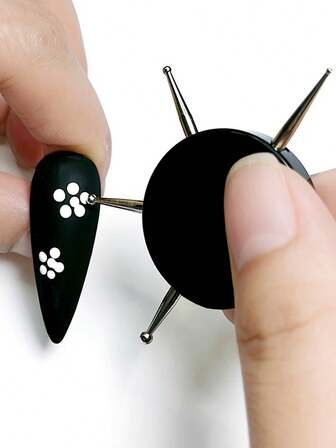 6-In-1 Nail Art Dotting Pen, Nail Art Painting Tools, Round Nail Art Pen, Stainless Steel Material, Suitable For Relief Line Nail Art, Professional Nail Salon Or Home Use