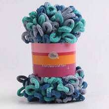 圆形羊毛纱，DIY 甜甜圈耳朵纱，手工编织粗羊毛纱，家居枕头毯围巾纱 - A - 查看 8