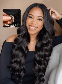 Hair Body Wave Upgrade V Part Wig With Drawstring Flip Over Weft Magic V-Line Beginner Friendly Mininal Leave Out EasiContour V Part Glueless Natural Black UNice Wigs For Women