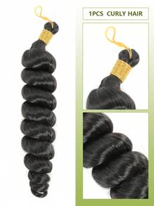 1 Pc 16 Inch Synthetic Heat Resistant Curly Extensions Hair Black Brown Chocolate Rust Brown Blonde Burgundy Multi-Colour Spiral Fashion Curly Wave Loose Wave Crochet Braids Hair High Temperature Loose Wave Curly Braiding Hair Extensions For Women Daily Holidays Party And Christmas Music Festival Carnival New Year Gifts Used Braided Hair Woven Extension Hair - Multicolor - View 6