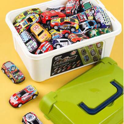 1 Set Alloy Car Collection Box Series Toys, Suitable For Both Men And Women, Wholesale Racing Car, Tin Car, Rally Car, Miniature Vehicle Set. Classroom Rewards, Creative Small Gifts, Holiday Decorations, Birthday Party Supplies (Random Style), Back To School Gifts