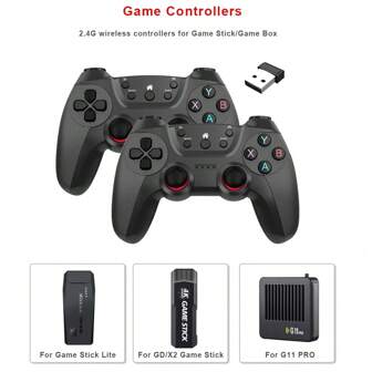 Trådlös Gamepad Gaming Controller för mobil Android Smartphone PC TV Box, 2.4G Dual Player Joystick Game Pad Fjärrkontroll Mando Wireless Gamepad för Android USB Dubbelkontroller