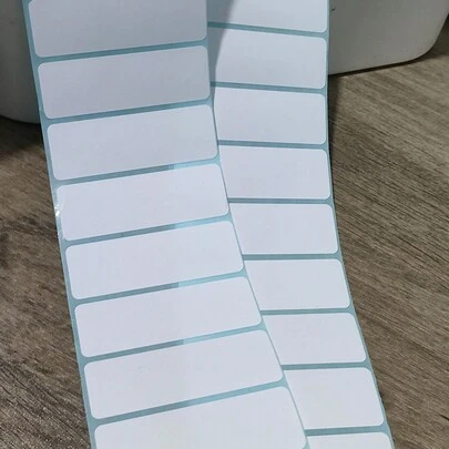2000pcs/1000pcs/200pcs/100pcs Plain Color Labels Stickers, Easy To Use And Multipurpose Self-Adhesive Labels, 70*20mm Suitable For Office And School Student Labels, Barcode Printer Paper, Random Assorted,School Supplies,Back To School