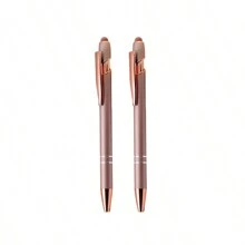 1pc/2pcs/5pcs/10pcs/20pcs/30pcs Metal Creative Pink Gold Pen, Customized Laser Engraved Logo, Name, Teacher Gift, Office Signature Pen Back To School, Multi-Functional, Ornamental, Reusable, Modern, Colorful, Cute, Vintage, Cartoon, Kawaii, Custom, Personalized, Unique, Customized, Workers, Clients, Students, For Business/Work/Office, For School,Office Decor - Rose Gold - View 13