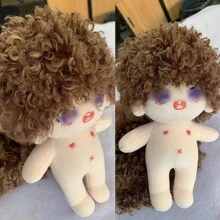 1 pieza Tela de rizos de oveja premium suave de 50 cm x 82 cm, material para el cabello de muñecas de peluche, tela artesanal para ropa DIY