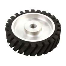 YUNRUX 200mm Rubber Wheel Contact Wheel Roller Wheel Tooth Surface Abrasion Resistant For Grinder - Black - View 3