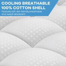 JustLet Mattress Pad Quilted Fitted Mattress Protector Cooling Pillow Top Mattress Cover Breathable Fluffy Soft Mattress
