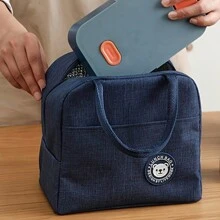 1pc Portable Lightweight Tote Insulated Bag Lunch Bag Outdoor Picnic Bag, Bento Bags For Students, Beach Carrying, Keeping Food Fresh, Multi-Kinetic Work And Outdoor Camping Bento Bags, Leisure Style