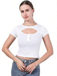 Tops de mujer con pecho abierto - Blanco - Ver 5