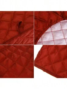 2 Slice Toaster Cover, Polyester Fabric Quilted Toaster Appliance Dust-Proof Cover For Kitchen Small Appliance Dust Cover And Fingerprint Protection - 紅色 - 查看 3