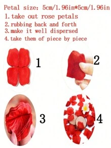 2000/1000/500/100pcs Simulated Rose Petals, Non-Woven Fabric, Stacked Petals, Scattered Flowers, Confession Flower Pieces Best Gifts,Wedding Items