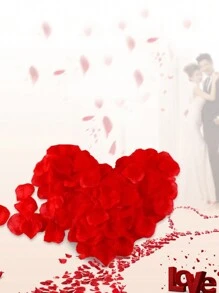 2000/1000/500/100pcs Simulated Rose Petals, Non-Woven Fabric, Stacked Petals, Scattered Flowers, Confession Flower Pieces Best Gifts,Wedding Items