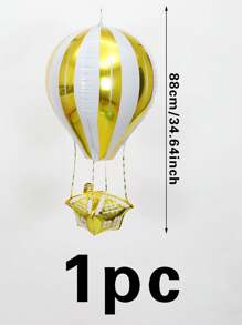 1 pieza Globo de helio con diseño de globo aerostático 4D, opciones de color rojo/rosa/azul/amarillo/verde, decoración para fiesta de cumpleaños, decoración de interiores y exteriores para celebraciones y fiestas