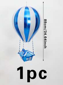 1 pieza Globo de helio con diseño de globo aerostático 4D, opciones de color rojo/rosa/azul/amarillo/verde, decoración para fiesta de cumpleaños, decoración de interiores y exteriores para celebraciones y fiestas