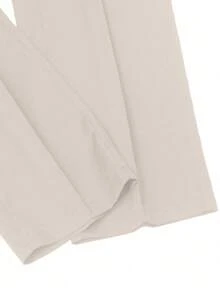 Freeform（尺码说明：偏大）女士薄款春季长裤，黑色/白色/棕色/卡其色，简约商务休闲通勤优雅度假高端百搭显瘦女士复古韩版（建议选小一码） - 杏色 - 查看 6