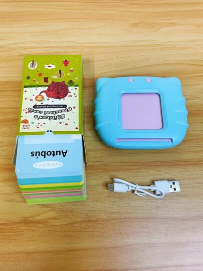 Lector de tarjetas en español e inglés, adecuado para la enseñanza de idiomas en la primera infancia, juguetes interactivos entre padres e hijos.