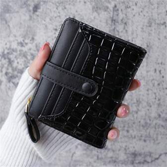 1pc Solid Color Minimalist Multi-Layer Wallet Simple & Fashionable For Casual Daily Use For Women Wallet Purse Wallet Small Wallet