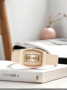 1pc Vintage Style Quartz Women Watch, Versatile For Daily Wear, Korean Fashion