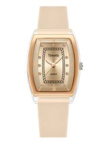 1pc Vintage Style Quartz Women Watch, Versatile For Daily Wear, Korean Fashion