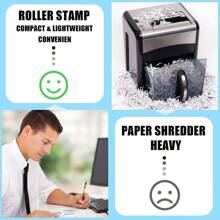 4Pcs ID Theft Protection Stamp Security Data Defender Protect Privacy Roller Set - 紅色 - 查看 3