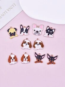 10pcs Mix Style Animal Pet Dog Metal Alloy Charms Pendant For Women Jewelry DIY Design Craft