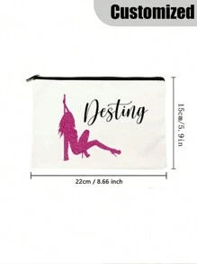 Túi đựng mỹ phẩm in hình thể dục nhịp điệu tùy chỉnh - Túi đựng đồ trang điểm khiêu vũ, có thể tùy chỉnh theo thiết kế độc quyền của bạn, Túi đựng đồ, Túi đựng đồ vệ sinh cá nhân có thể tái sử dụng cho phụ nữ, Túi đựng đồ dự tiệc cầm tay, Hộp đựng bút chì cho trường học, Túi đựng mỹ phẩm quà tặng thể dục dụng cụ cho trường học Đồ dùng học tập trở lại trường Túi đựng mỹ phẩm Túi đựng đồ dùng học tập Đồ dùng phòng - Màu be - Xem 7
