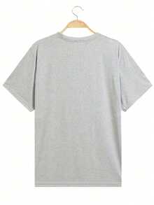 Áo thun nữ cỡ lớn kiểu retro dáng rộng in logo Silly Goose, áo thun mùa hè in hình họa tiết, áo nữ mặc thường ngày - Xám - Xem 2