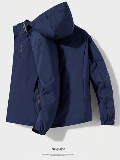 Herr vindtät jacka med dragkedja, högkvalitativ bomberjacka för fritidsaktiviteter, boxningsjacka för utomhusbruk, present till pojkvän