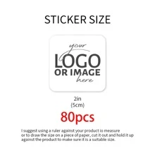 40pcs/80pcs/120pcs Customizable Personal Image Stickers, Suitable For Startups, Takeout Restaurants, Weddings, Gifts, Promotions - Fit For Gift Bags, Laptops, Water Bottles