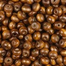 Miçanga Pérola Bola Conta Madeira 8mm - Mesclado - Visão 2