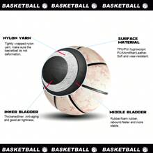 SIANGON 1 件粉色情人节礼物 PU 皮革手工篮球，耐磨室内/室外训练 - 淡粉紅色 - 查看 4