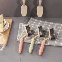 长柄清洁刷，塑料角刷，适用于浴室、厨房、瓷砖地板，手动操作，返校