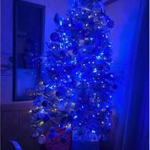 1 pieza Luces de hadas de secuencia de LED con batería, decoración navideña interior/exterior, decoración para bodas y fiestas - Material plástico, eficiente energéticamente, fácil de colgar, baterías no incluidas