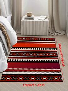 1 块西南防滑地毯，可机洗，波西米亚复古风格地毯，适用于入口客厅卧室育儿室、户外露台花园庭院装饰地毯、家居装饰、房间装饰、地毯、挂毯 - 彩色 - 查看 8