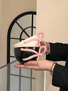 1 件公主风格女孩蝴蝶结咖啡杯，少女 3D 蝴蝶结手柄陶瓷杯，拿铁/卡布奇诺杯，早餐杯，送给女朋友/最好的朋友的生日返校礼物 - 彩色 - 查看 11