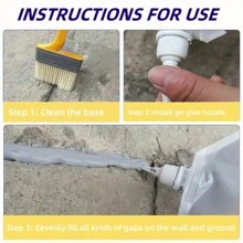 Doeyvose Fast-Drying Filler Adhesive For Cracks And Stone Surfaces - Waterproof, Heat And Cold Resistant Sealant For Walls, Repairs - Grey - View 9