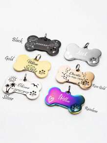 Placas personalizadas para mascotas, placas de identificación para perros personalizadas, placas y collares para perros, placas de identificación para perros grabadas, placas de identificación para mascotas personalizadas, placas de identificación para perros divertidas, placas de dirección para perros y llaveros personalizados - Multicolor - Ver 2