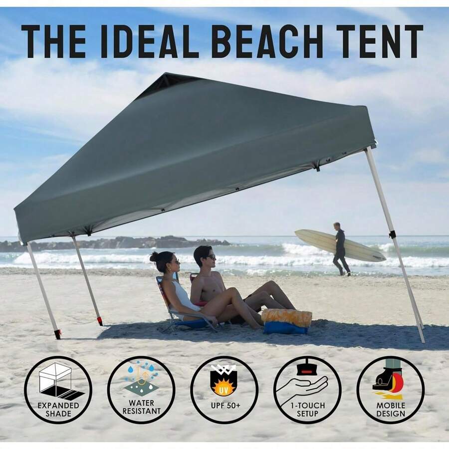 Emiif Mini Head Shelter Ten Sun Shade Head Pop-Up Canopy Beach Tent