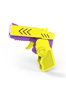 Spinner Rotating Folding Rubber Band Gun Toy 8-Round Shooting Stress Relief Handgun Gift Keychain - Multicolor - View 11