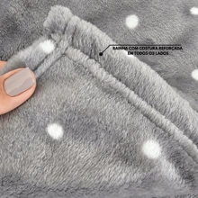 Soft Polka Dot Blanket Queen Extra Soft Anti-Allergic - 灰色 - 查看 2