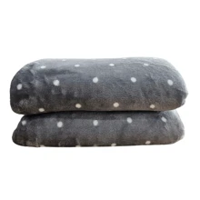 Soft Polka Dot Blanket Queen Extra Soft Anti-Allergic - 灰色 - 查看 1