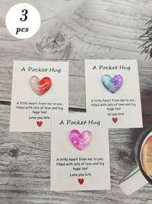 Positive Energy, Emotional Encouragement, Pocket Hug Ombre Heart Design Cards, Home Decor Gifts Suitable For Birthday, Wedding, Valentine's Day Party Gifts For Friends, Family, Couples