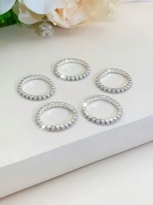 1 Set di braccialetti con perle sintetiche, estremamente delicati, adatti per le donne