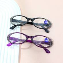 新款时尚镶钻老花镜，男女款，舒适年轻，个性化眼镜 - clear - 查看 1