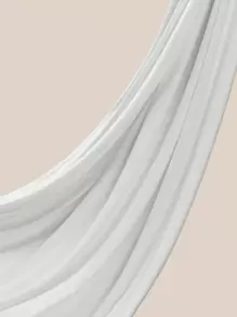 1件女士针织头巾，莫代尔面料，纯色，丝滑柔软，舒适透气，可作头巾、头饰、针织头巾使用，尺寸为180厘米*70厘米，适合日常、户外活动、祈祷、礼拜、海滩、度假、配饰、旅行必备。 - 象牙白 - 查看 6