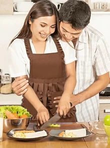 1pc Customized Printed Stylish Apron, Women's Elegant Customized Printed Apron, Waterproof And Stain Resistant, Apron Cute Lace Skirt Apron, Black Stain Resistant Apron, Sleeveless Apron, For Home, Kitchen, Nail Shop, Cooking, Baking, Nail Salon, Women Work Uniform, Coffee Smock, Home Cooking Clean Sleeveless Bib Apron, Multi-Functional, Ornamental, Breathable, Cute, Soft, Adorable, High-Quality, Vintage, Custom, Her, School Students, Girlfriend, Daughter, Kitchen, Warm Ambience,Xmas Decoration,Elegant Living ,Travel Organizer - Multicolor - View 6