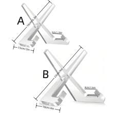 Giá trưng bày Acrylic trong suốt cho đĩa, bánh trà, tác phẩm nghệ thuật, giá trưng bày nghệ thuật, giá trưng bày đĩa tròn, giá trưng bày đồ lưu niệm, giá trưng bày đĩa gốm hình chữ X, khung trưng bày nghệ thuật đĩa than, kệ trưng bày sách thực đơn - Trong sáng - Xem 2