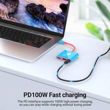Switch Dock Station kompatibel mit MACBOOK Switch/Switch OLED, tragbare Dockingstation mit HDTV1.4 USB 3.0 Anschluss und PD 100W Ladung, 3 in 1 USB-C Hub kompatibel mit Switch Steam Deck, Pro/Air, Smartphone und mehr